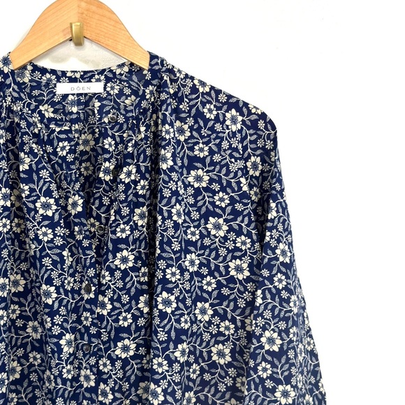 NWOT DÔEN Jane Floral Blouse in Blue Jessamine Calico - Picture 3 of 8